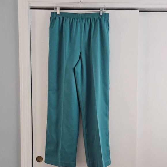 Alfred Dunner Aqua 18W Pull On Elastic Waist Proportioned Dress Pants - Picture 1 of 7